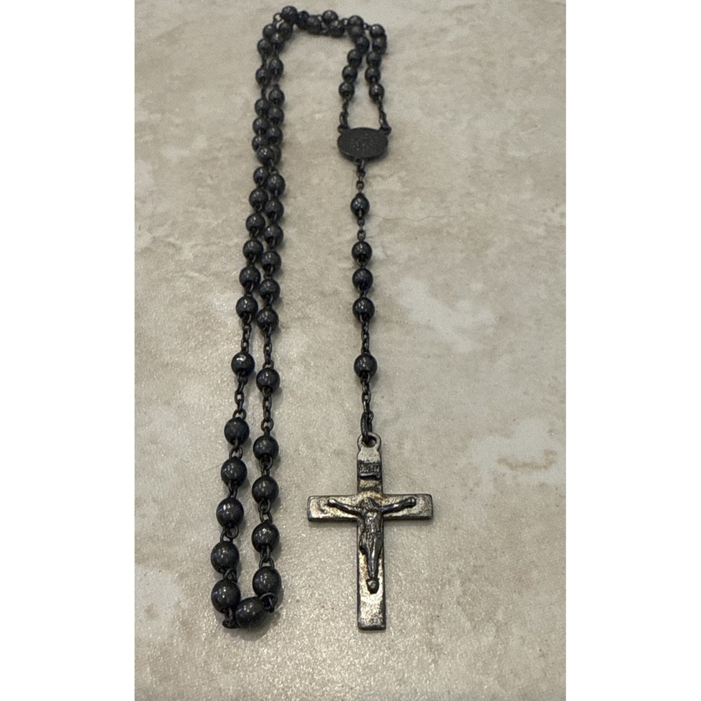 Vintage Sterling Silver Diroma Crucifix Cross Rosary Jesus Christ Catholic Holy